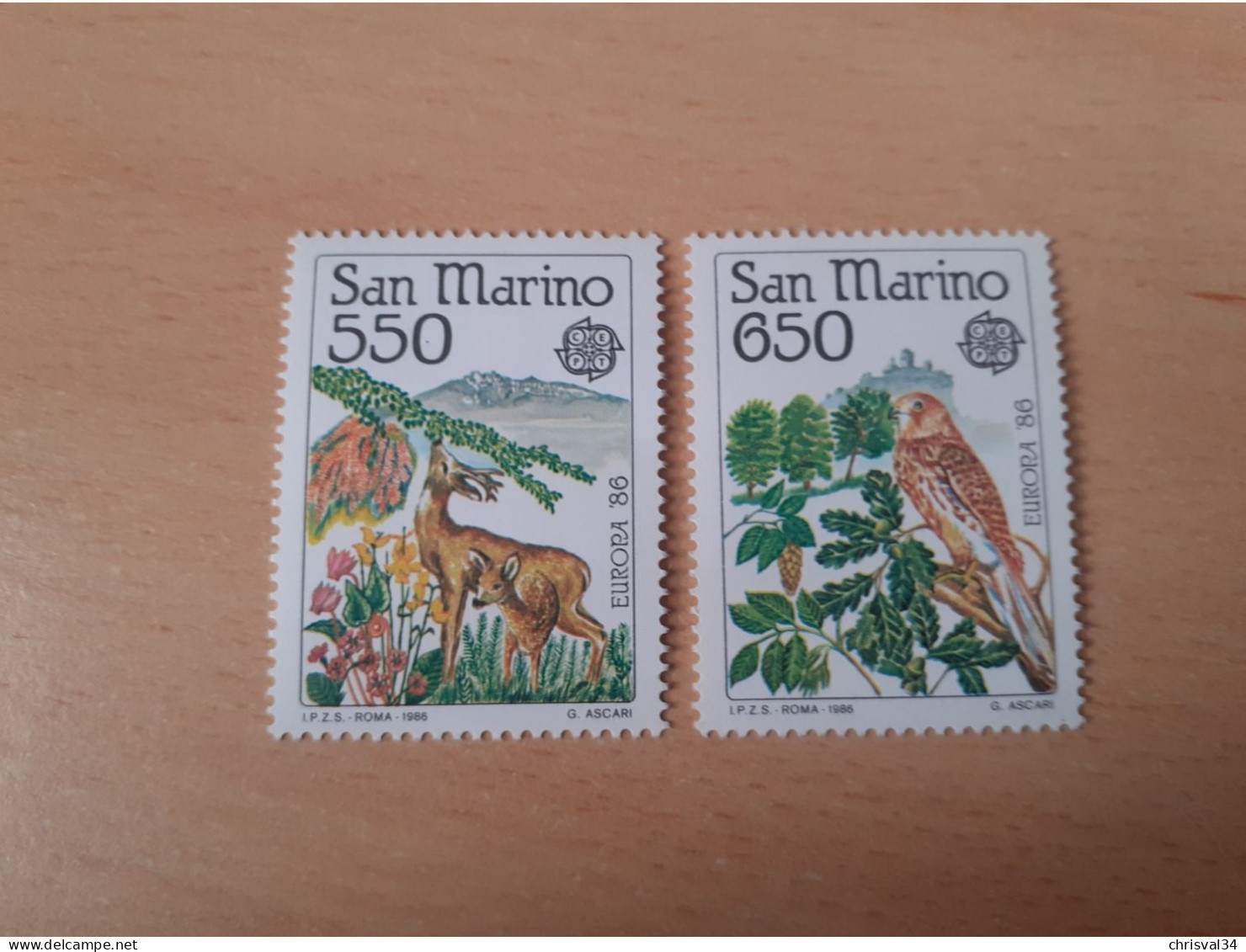 TIMBRES  SAINT-MARIN    ANNEE   1986   N  1134  /  1135    NEUFS  LUXE** - Ungebraucht