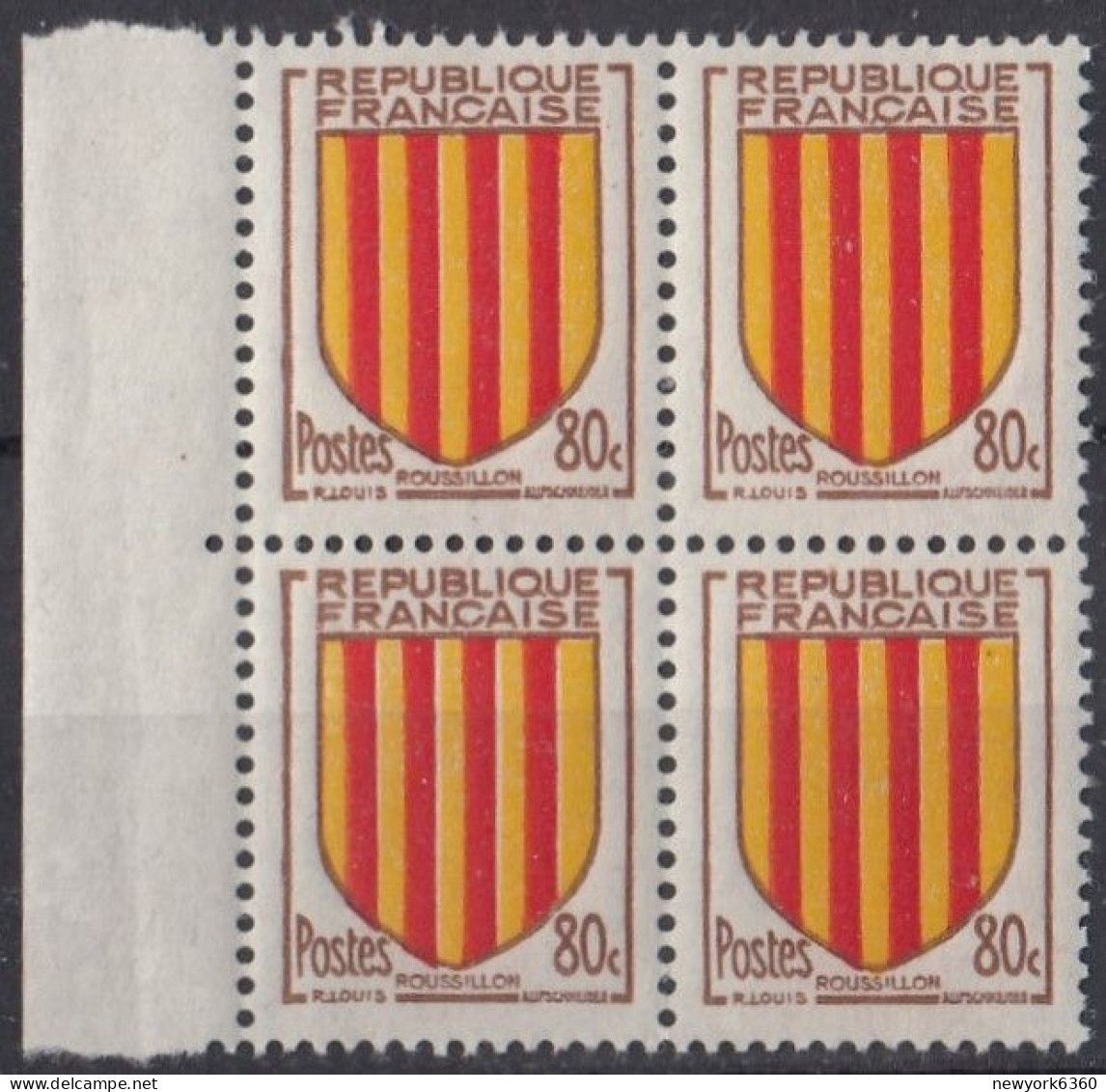 1955 FRANCE N** 1046 MNH Bloc De 4 - Ungebraucht