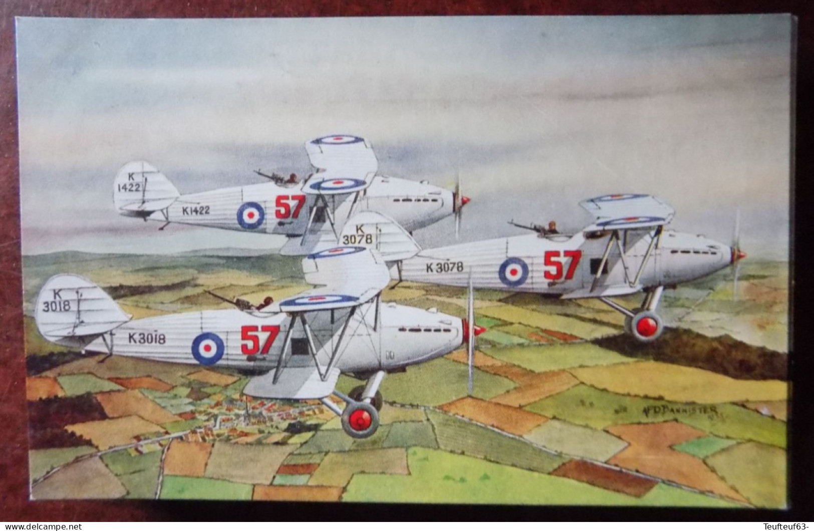 Cpa Hawker " Hart " Day Bombers Rolls-Royce " Kestrel " Engine - Ill. Bannister - 1919-1938