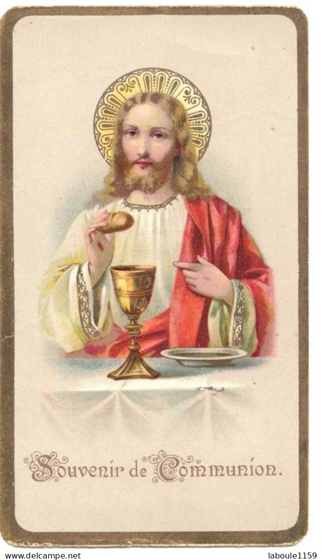 HERAULT LODEVE SOUVENIR PIEUX COMMUNION CATHEDRALE SAINT FULCRAN ELIE CLAVEL IMAGE PIEUSE CHROMO HOLY CARD SANTINI - Images Religieuses