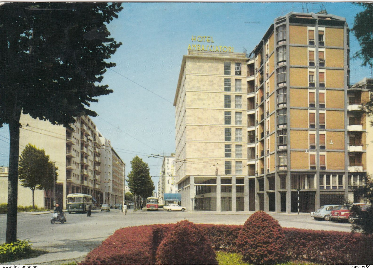 MESTRE-VENEZIA-CORSO DEL POPOLO-HOTEL=AMBASCIATORI= CARTOLINA VERA FOTOGRAFIA VIAGGIATA-1965-1970 - Venezia (Venice)