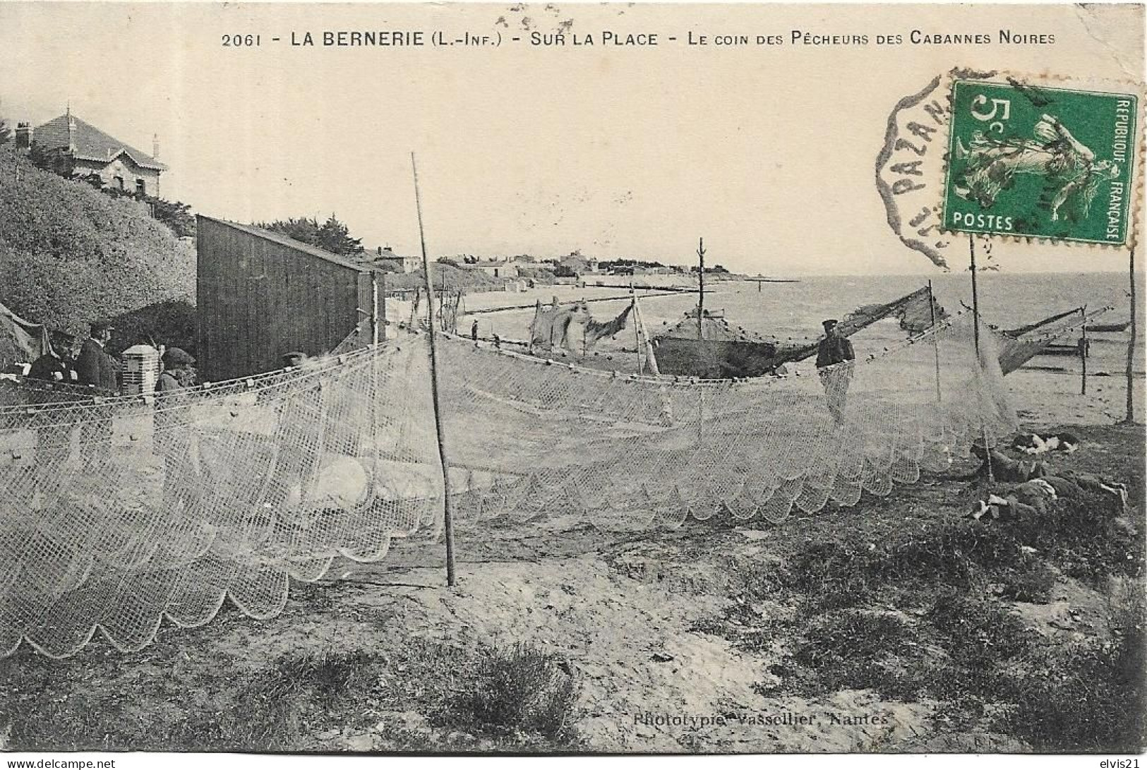 LA BERNERIE Sur La Plage. Le Coin Des Pêcheurs Des Cabannes Noires - La Bernerie-en-Retz