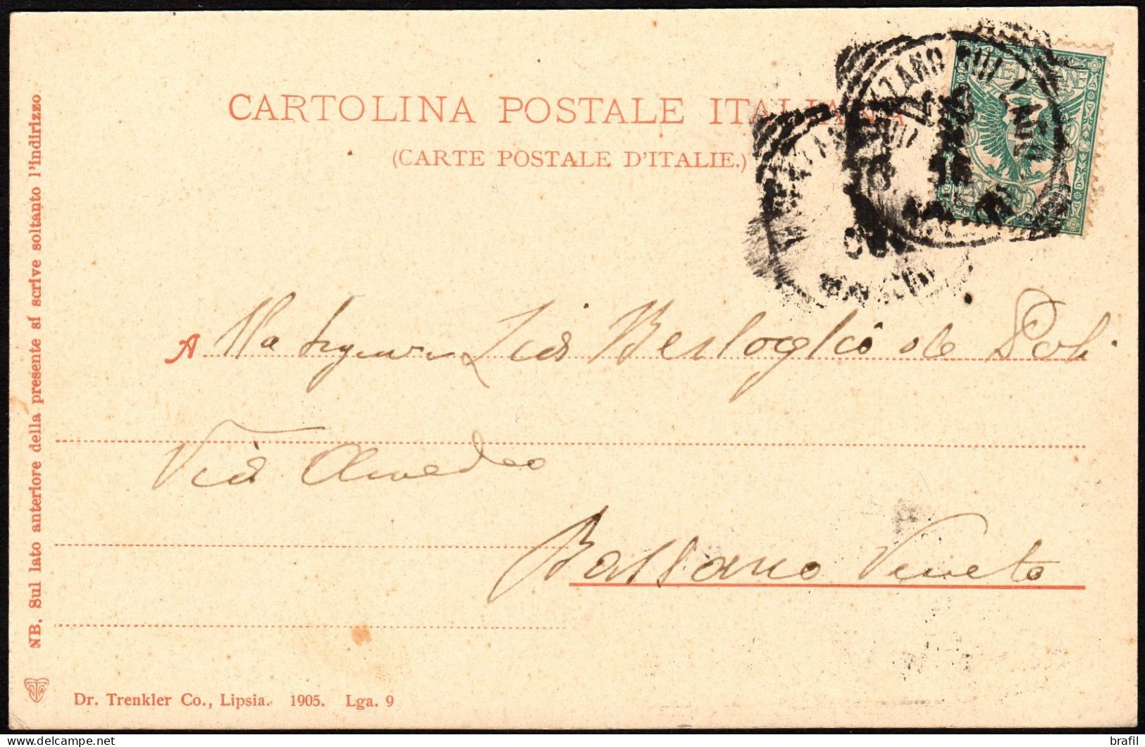 1905 Desenzano, Il Porto Il Vapore Cartolina Viaggiata - Brescia