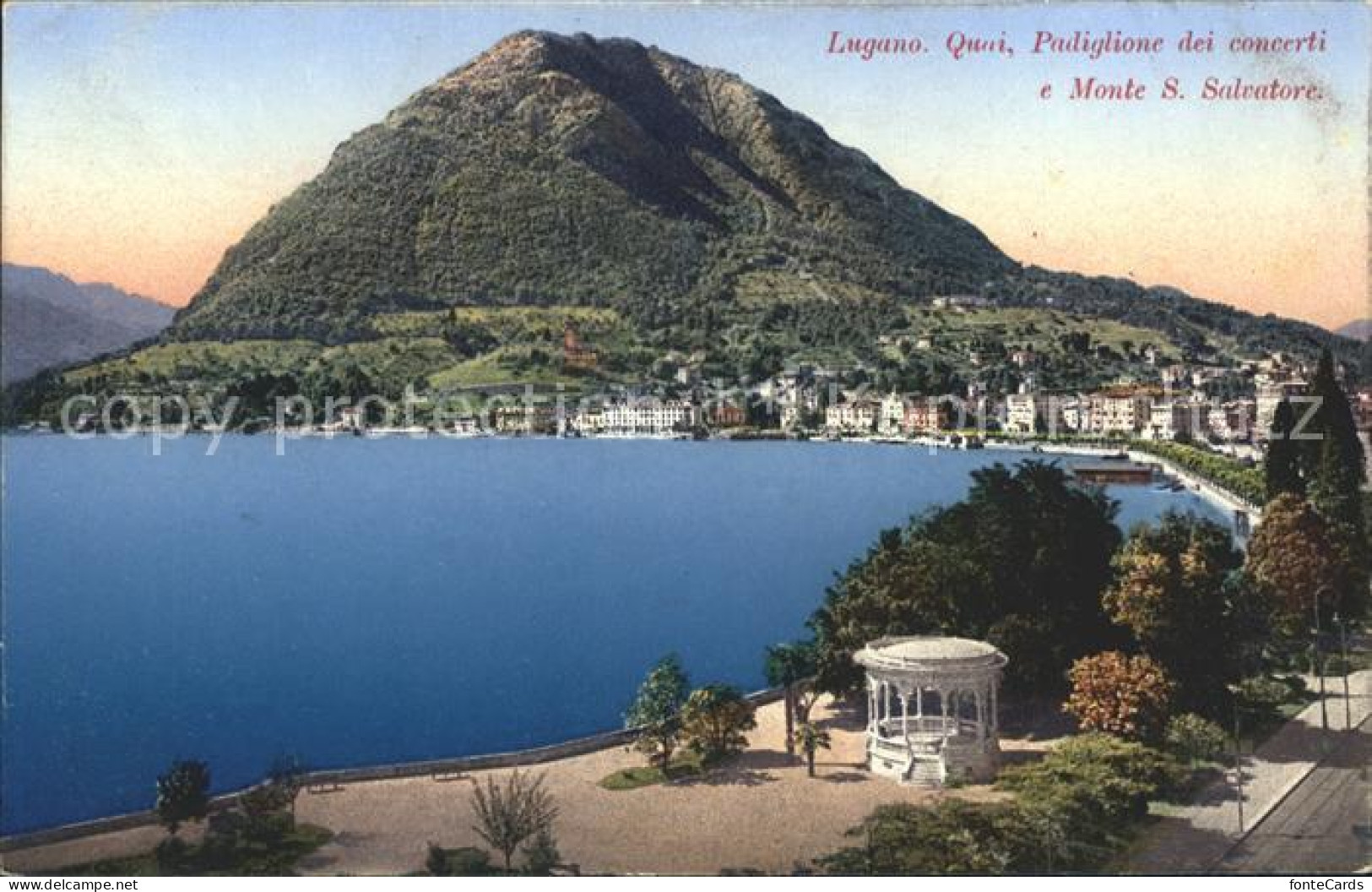 12047729 Lugano TI Quai Lago Di Lugano Padiglione Dei Concerti Monte Salvatore L - Sonstige & Ohne Zuordnung