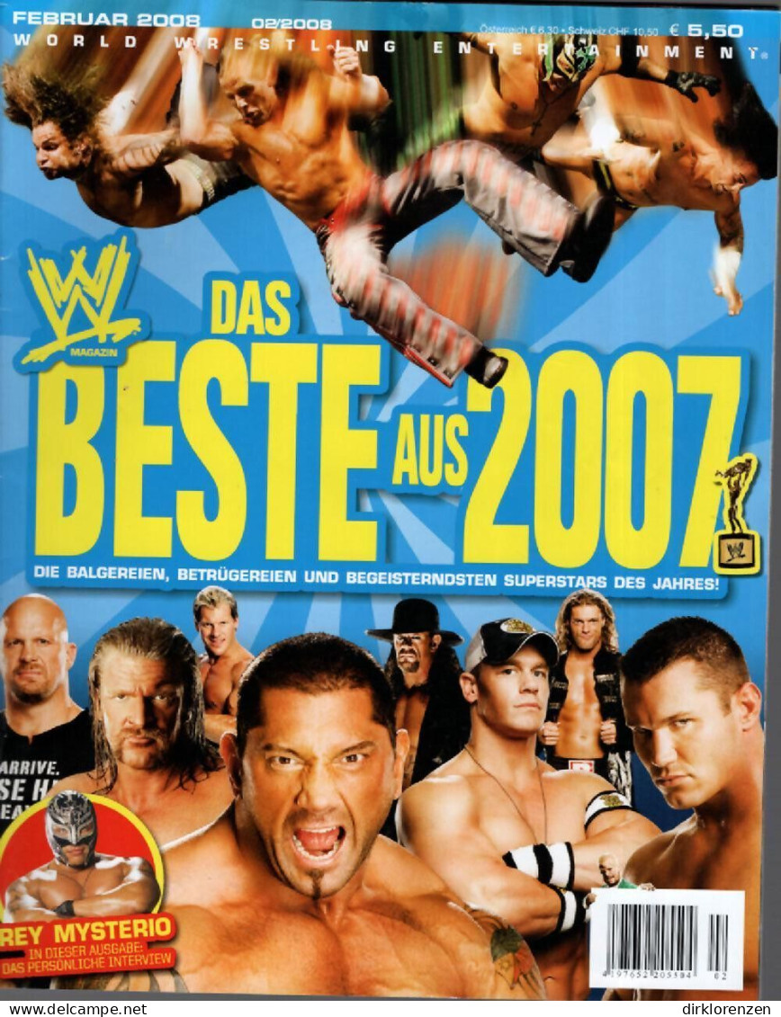 WWE Magazine Germany 2008-02 Wrestling Rey Mysterio CM Punk Jeff Hardy Kennedy - Non Classés