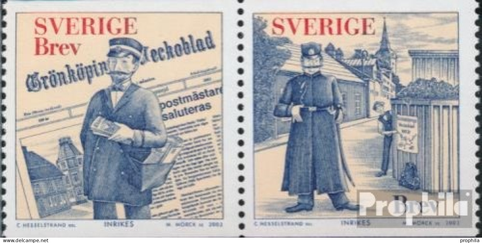 Schweden 2310-2311 Paar (kompl.Ausg.) Postfrisch 2002 Zeitung - Nuovi