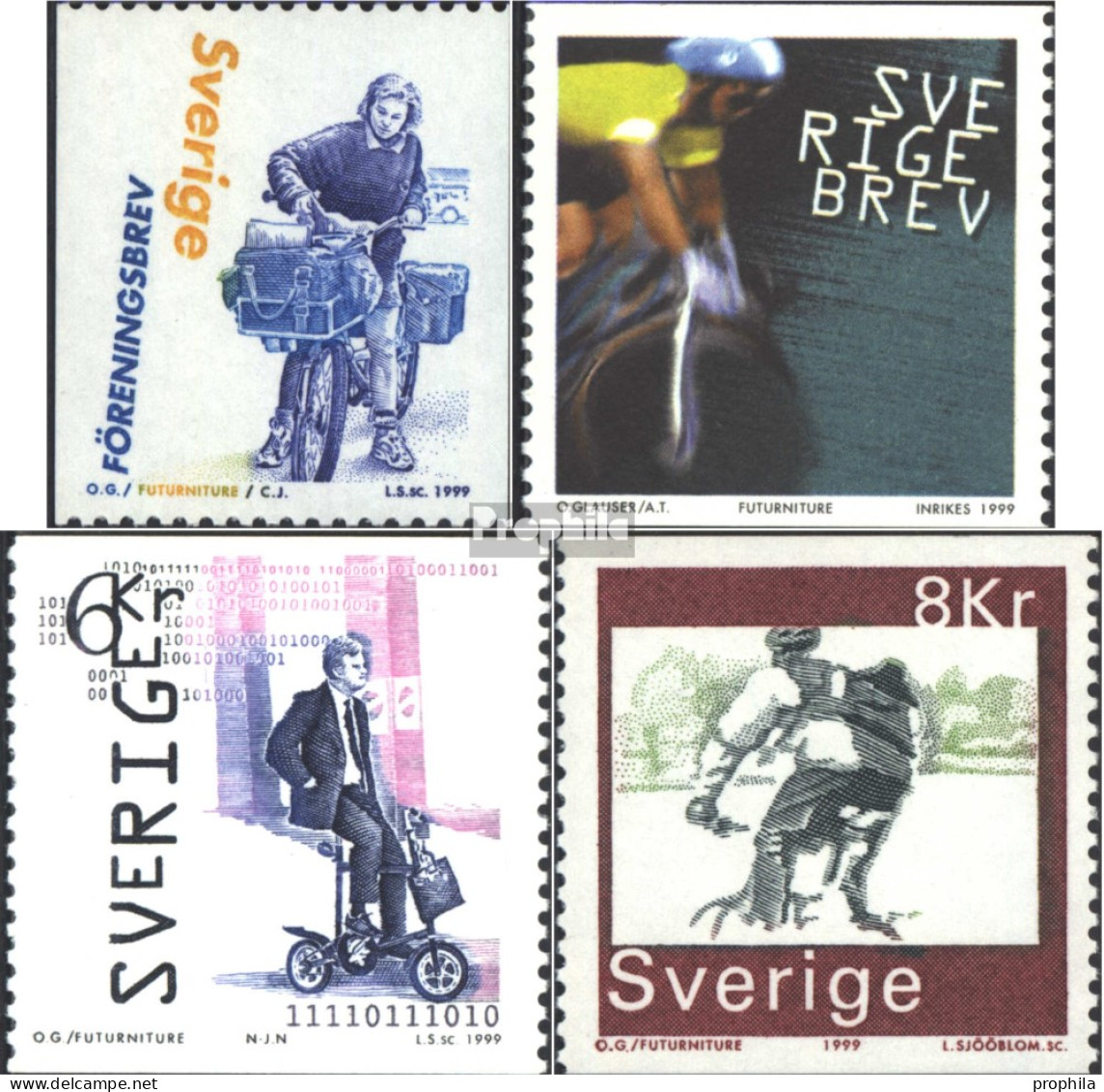 Schweden 2118-2121 (kompl.Ausg.) Postfrisch 1999 Fahrräder - Nuovi