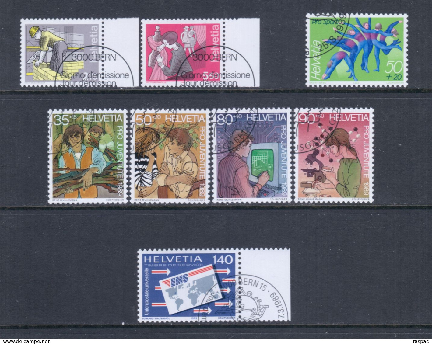 Switzerland 1989 Complete Year Set - Used (CTO) - 25 Stamps (please See Description) - Usati