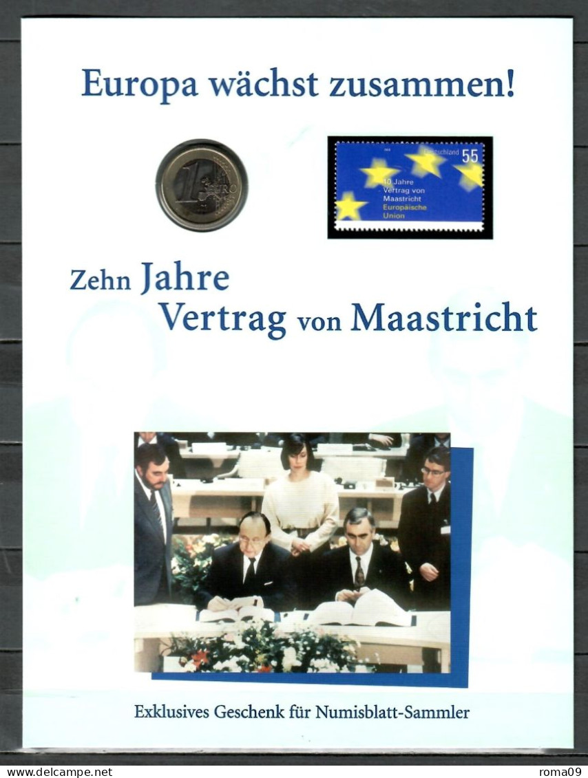 Numisblatt - Jahresgabe 2003: Zehn Jahre Vertrag Von Maastricht; G -1 - Enveloppes Numismatiques
