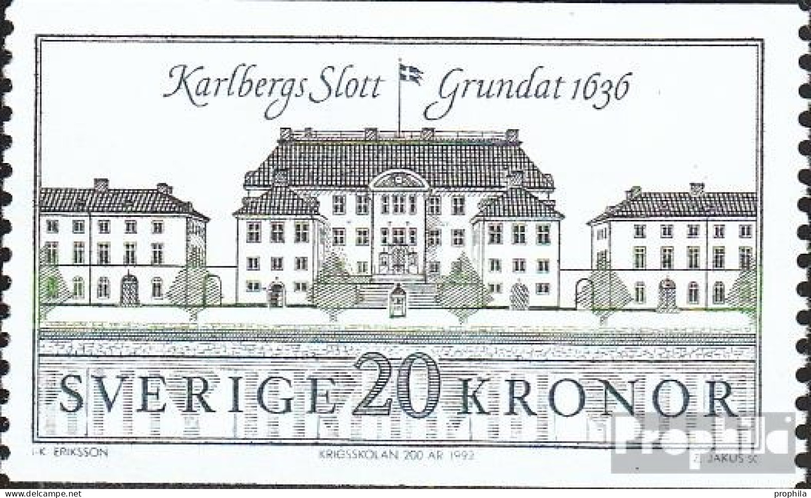 Schweden 1725 (kompl.Ausg.) Postfrisch 1992 Schloß Karlberg - Neufs