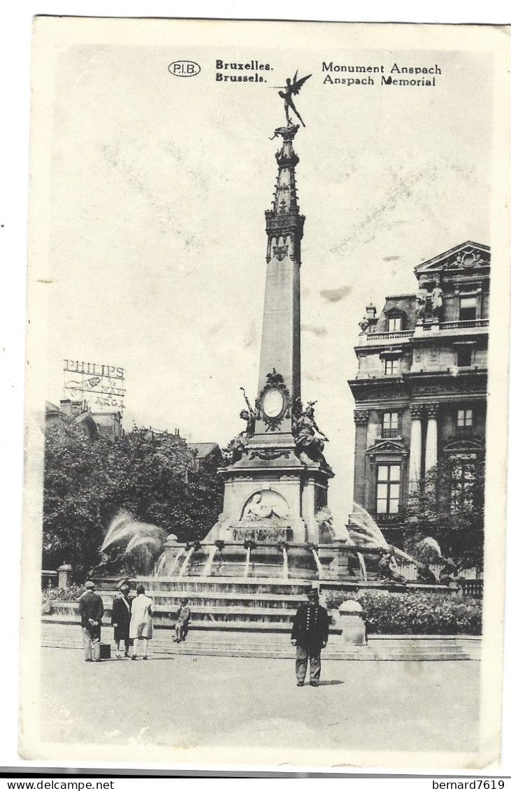 Belgique - Bruxelles - Monument Anspach - Monuments, édifices