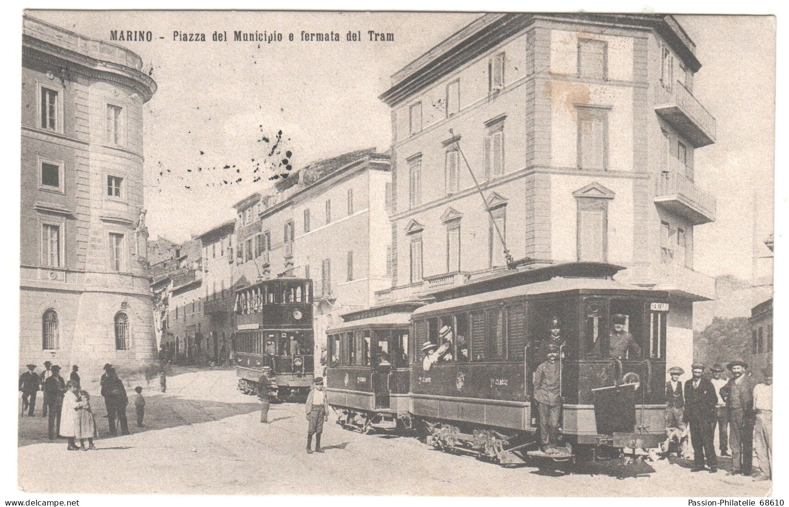 Roma-marino-grottaferrata-albano-genzano-tram Doppio-tramway- Viagg.1906-super - Autres & Non Classés