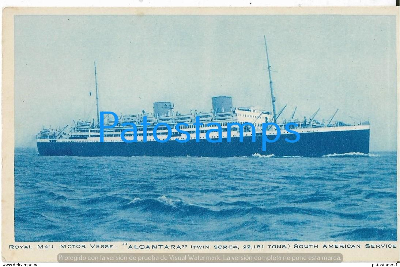 229080 SHIP BARCO ALCANTARA POSTAL POSTCARD - Other & Unclassified