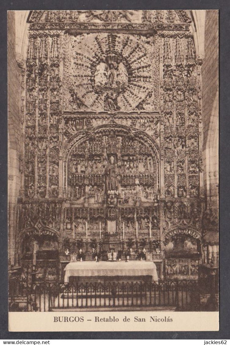 121805/ BURGOS, Iglesia De San Nicolás De Bari, Retablo - Burgos