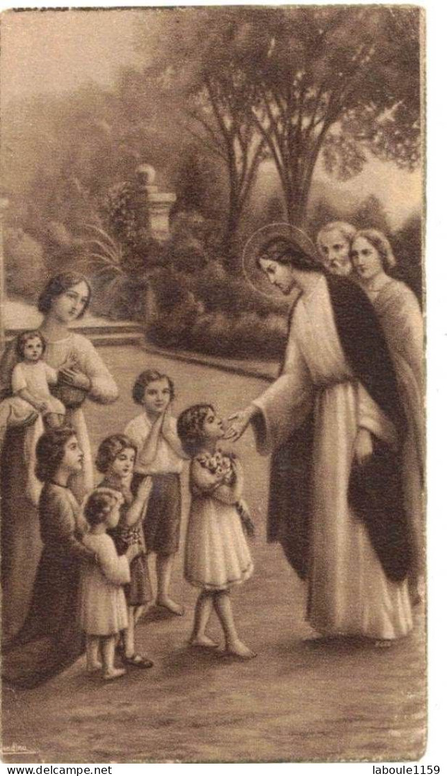 SOUVENIR PIEUX ANNEE 1932 LES PETITS ENFANTS IMAGE PIEUSE CHROMO HOLY CARD SANTINI - Devotieprenten
