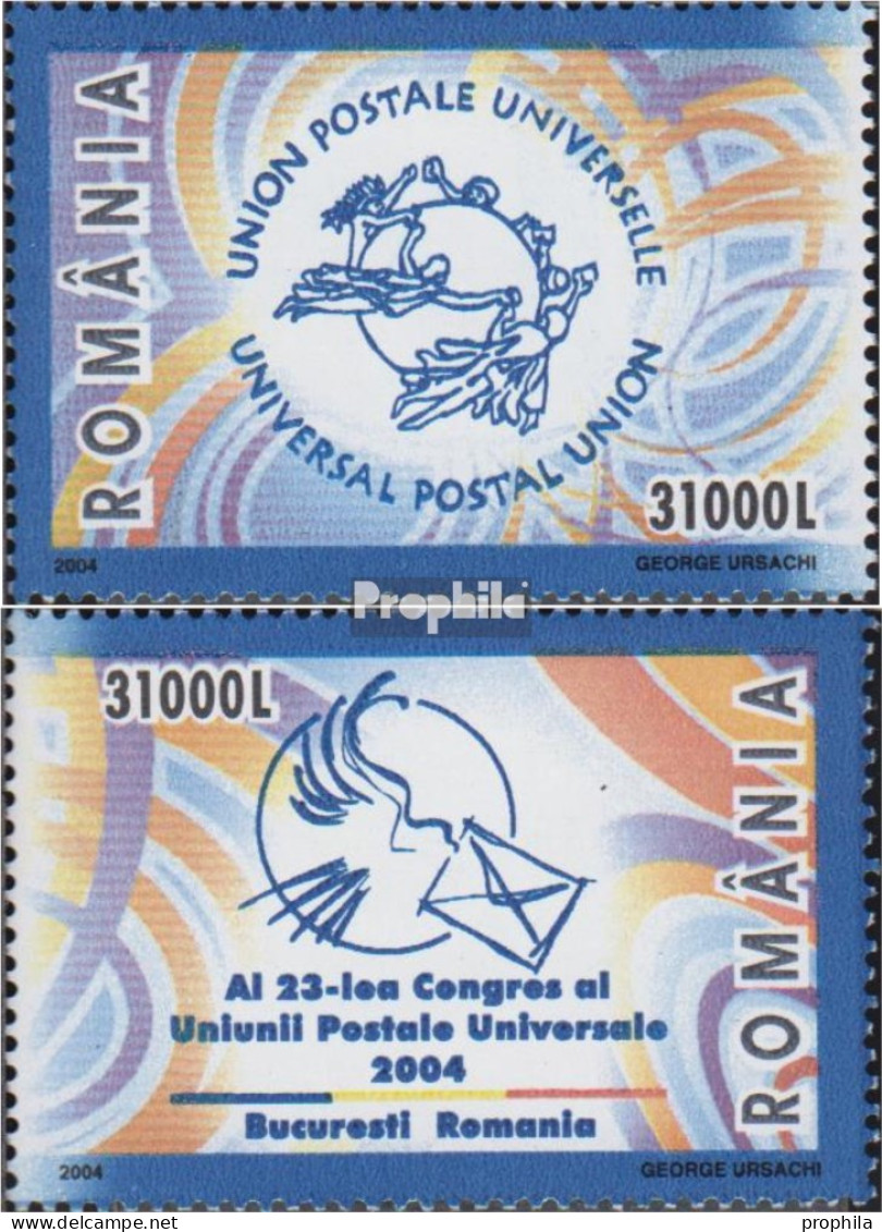 Rumänien 5796-5797 (kompl.Ausg.) Postfrisch 2004 Weltpostkongreß - Neufs