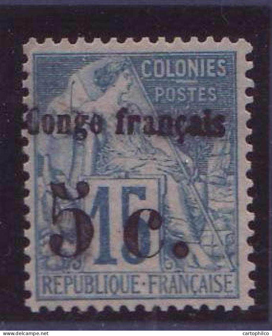 Congo N°1 5c Sur 15c Dubois * Signe TTB (tirage 3500) - Unused Stamps