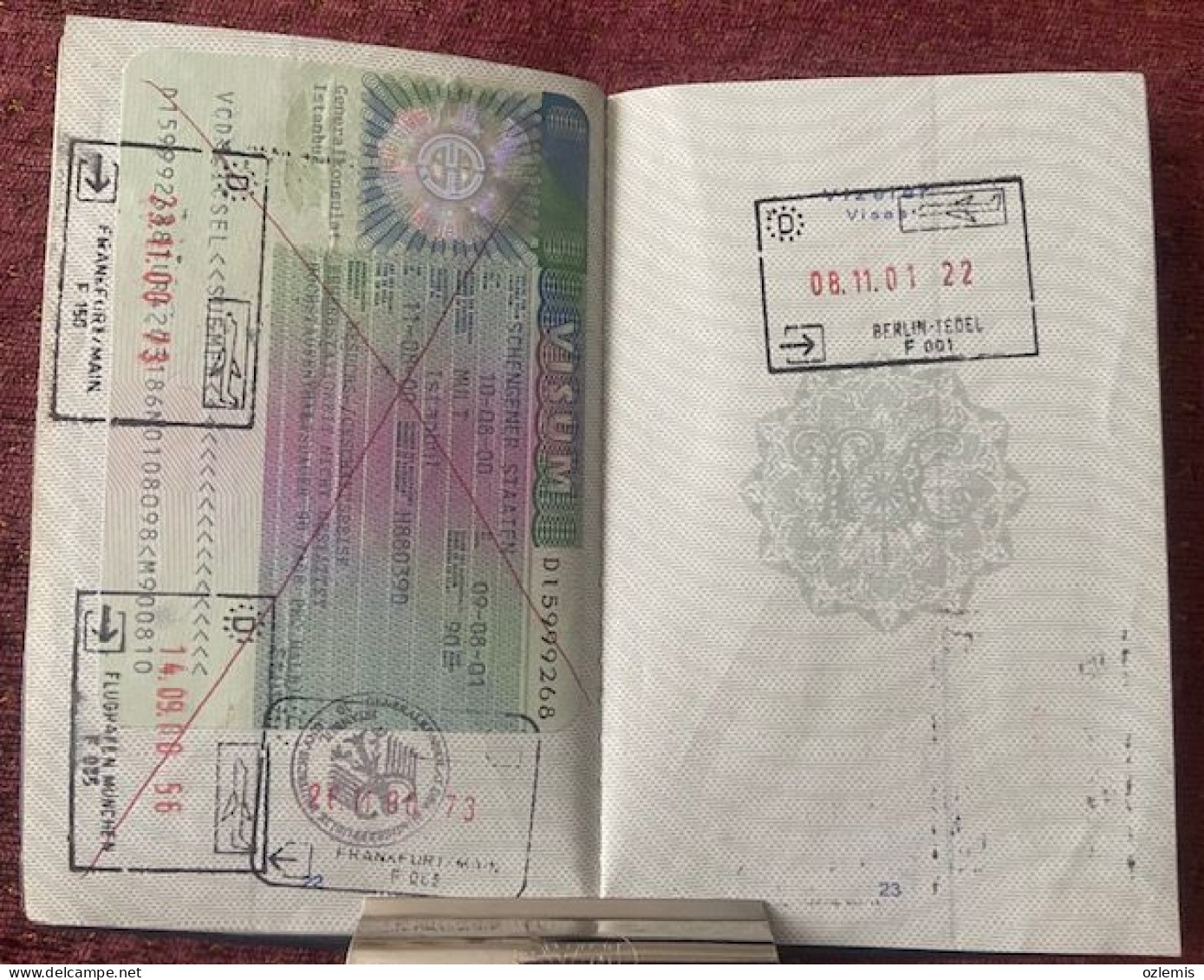 PASSPORT  PASSEPORT, 1994 ,USED,DEUTSCHLAND, SUISSE,,VİSA