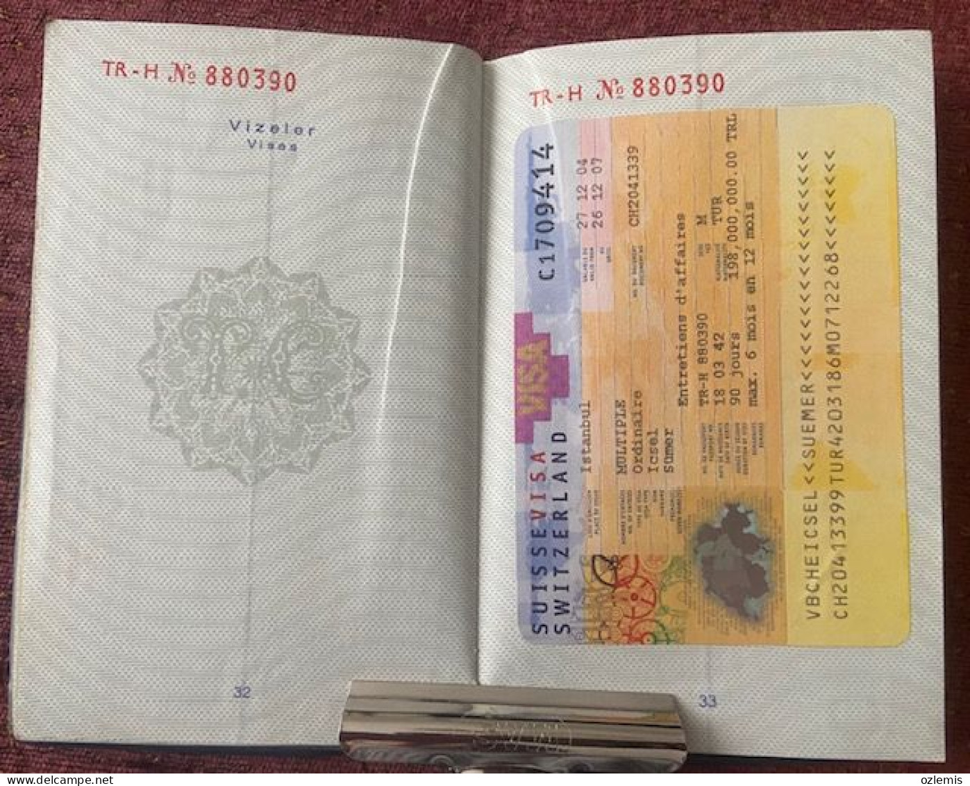 PASSPORT  PASSEPORT, 1994 ,USED,DEUTSCHLAND, SUISSE,,VİSA