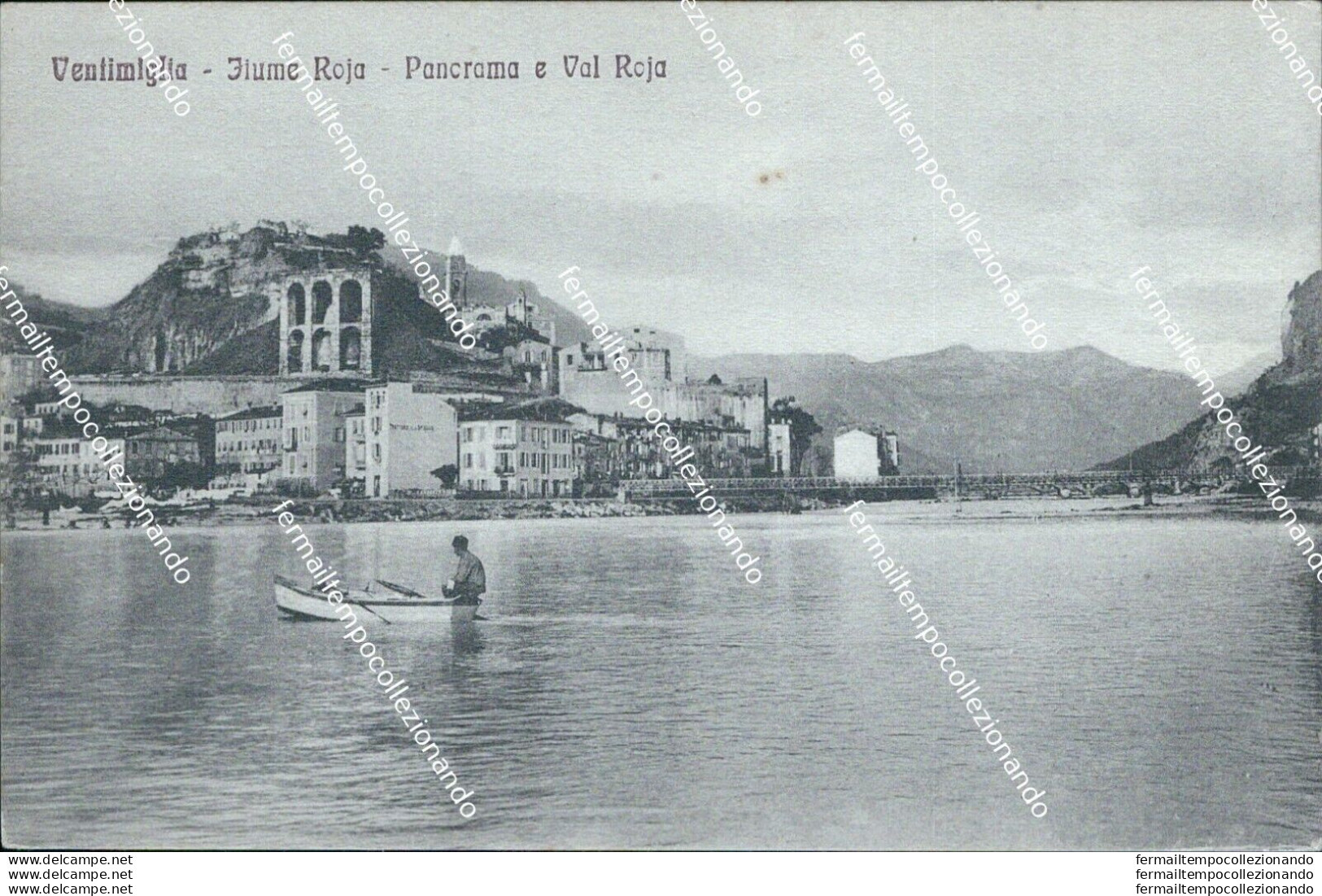 Bq222 Cartolina Ventimiglia Fiume Roja Panorama E Val Roja Imperia - Imperia