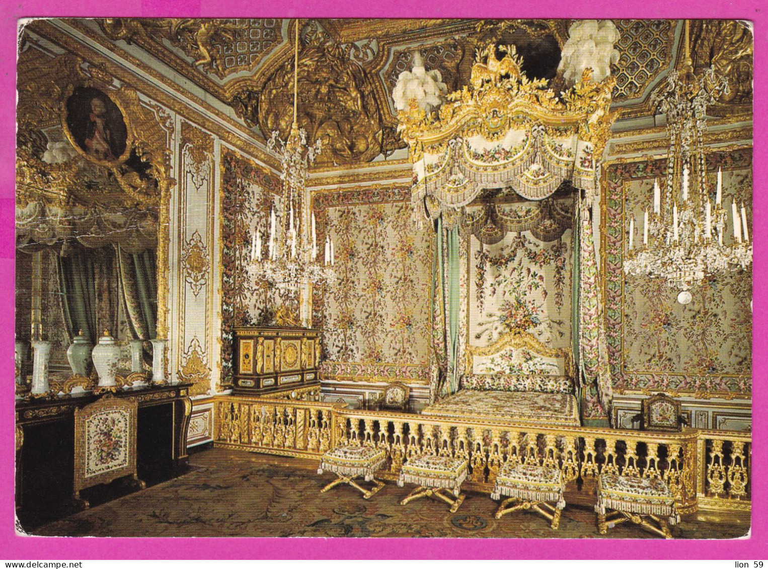 294174 / France - VERSAILLES - Chambre De La Reine PC 1978 USED 1.20 Fr. Sabine De Gandon Flamme Équip' Hotel / Collecti - 1977-1981 Sabine (Gandon)