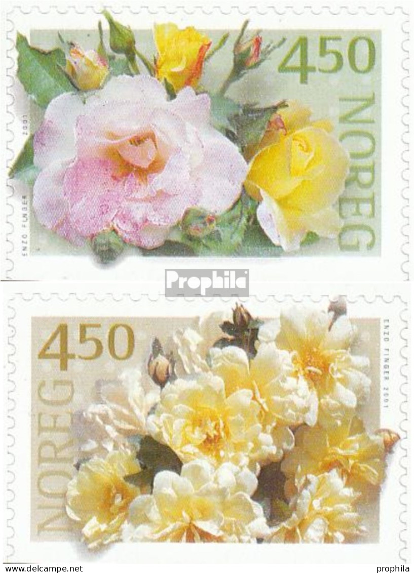 Norwegen 1366Du-1367Du (kompl.Ausg.) Postfrisch 2001 Rosen - Ongebruikt