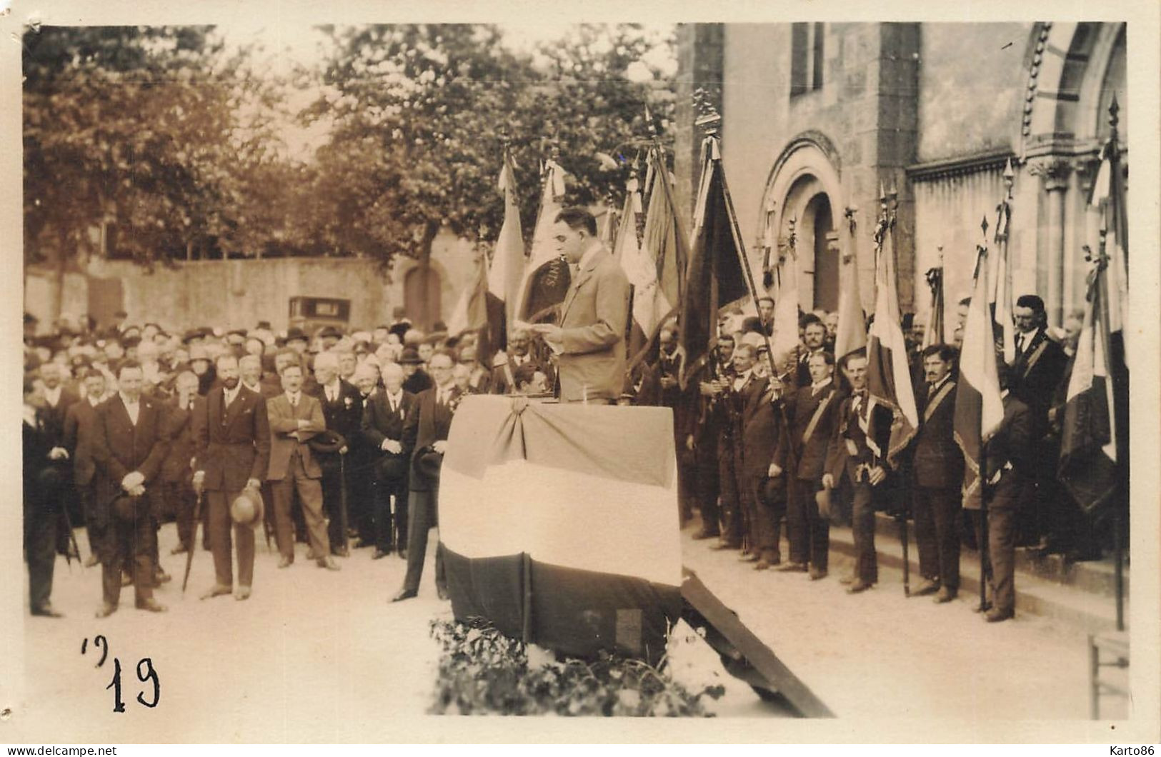 clisson * RARE 23 cartes photos * sapeurs pompiers , sociétés gymnastique , cérémonie , religieux mort , discours