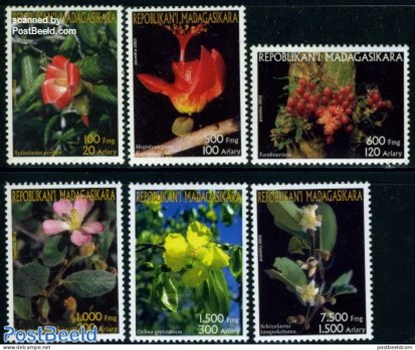 Madagascar 2003 Definitives, Flowers 6v, Mint NH, Nature - Flowers & Plants - Autres & Non Classés