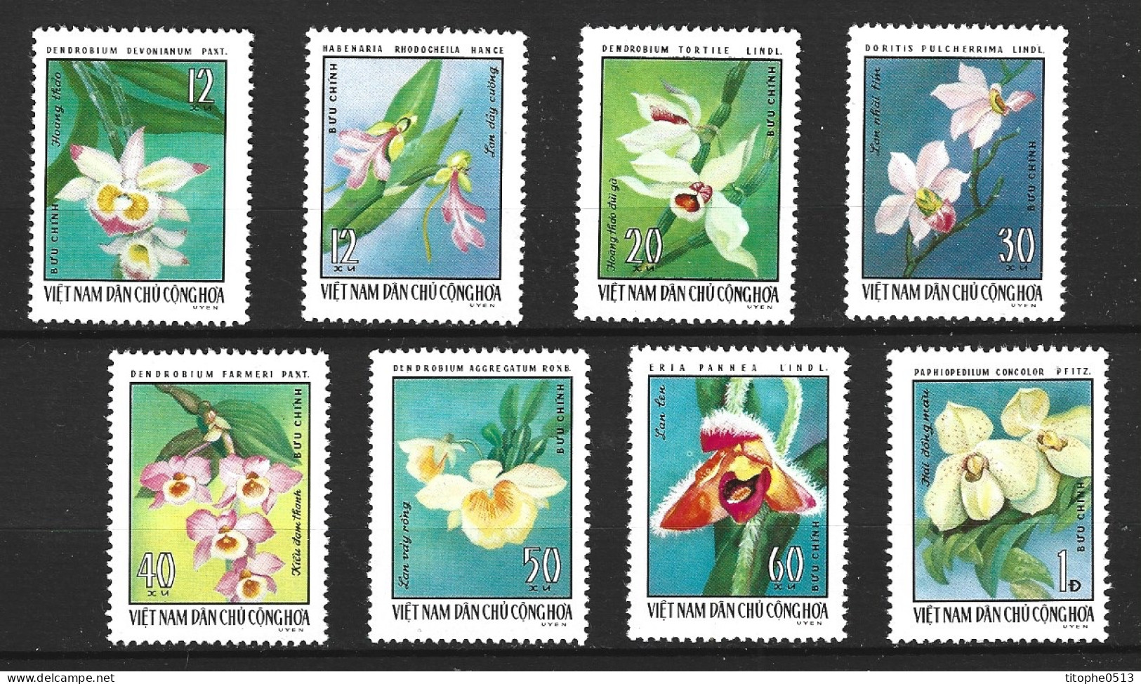 VIET NAM. N°7-14 De 1976. Orchidées. - Orchidées