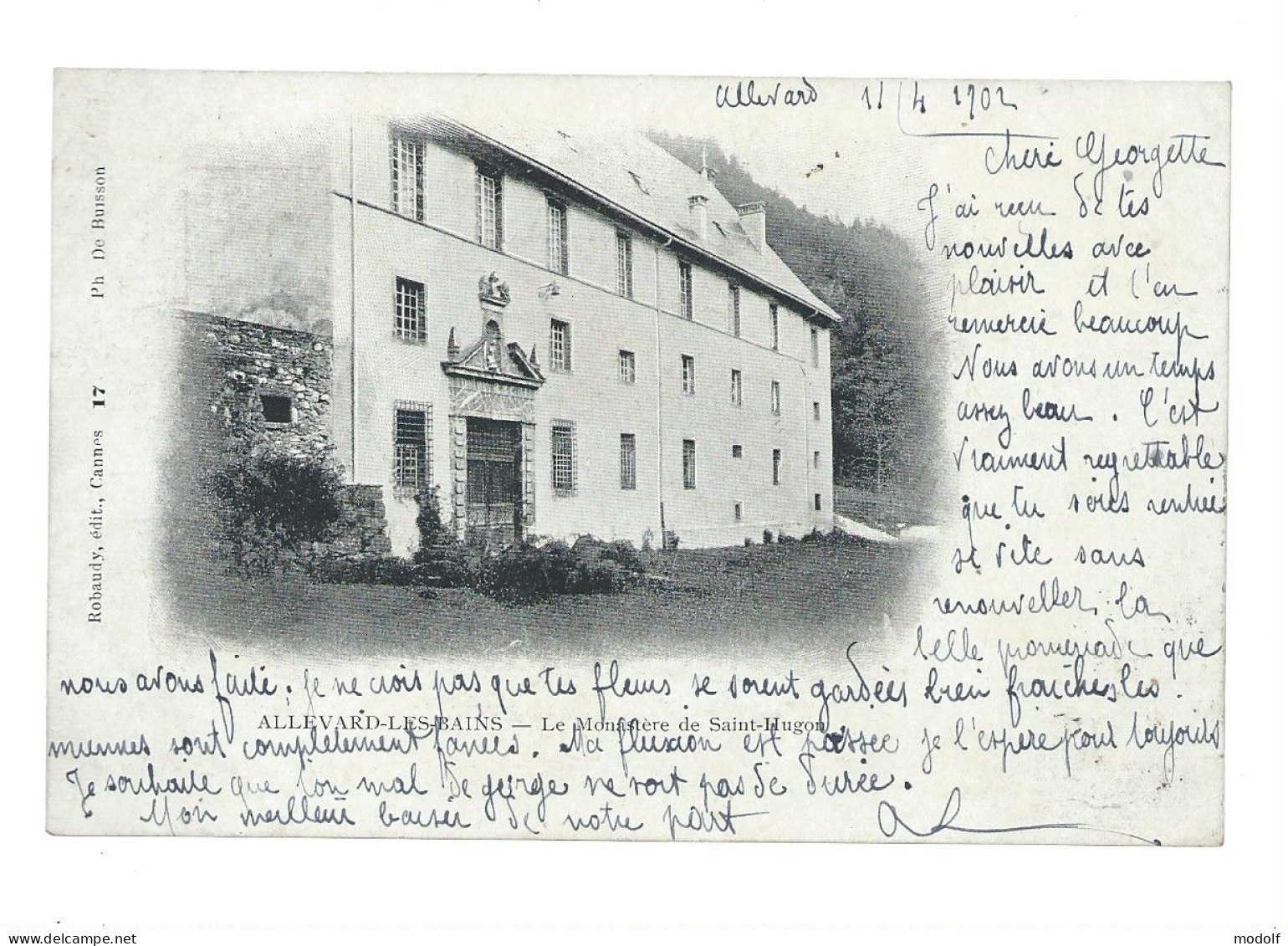 CPA - 38 - Allevard-les-Bains - Le Monastère De Saint-Hugon - Précurseur - Circulée En 1902 - Allevard