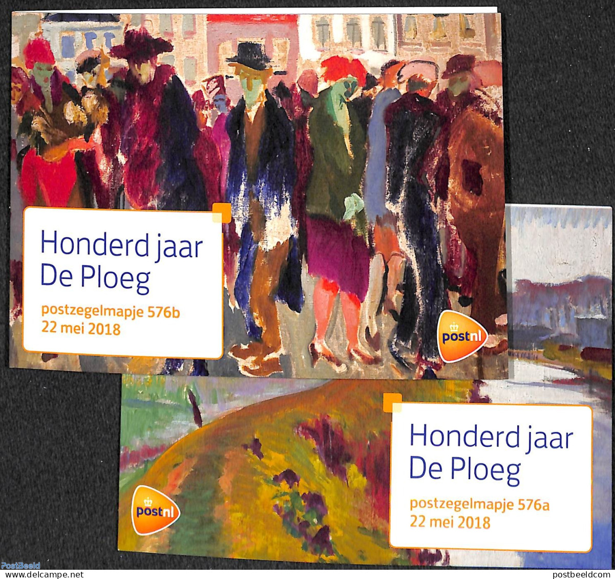 Netherlands 2018 100 Years 'De Ploeg'presentation Pack 576a+b, Mint NH, Art - Modern Art (1850-present) - Ongebruikt