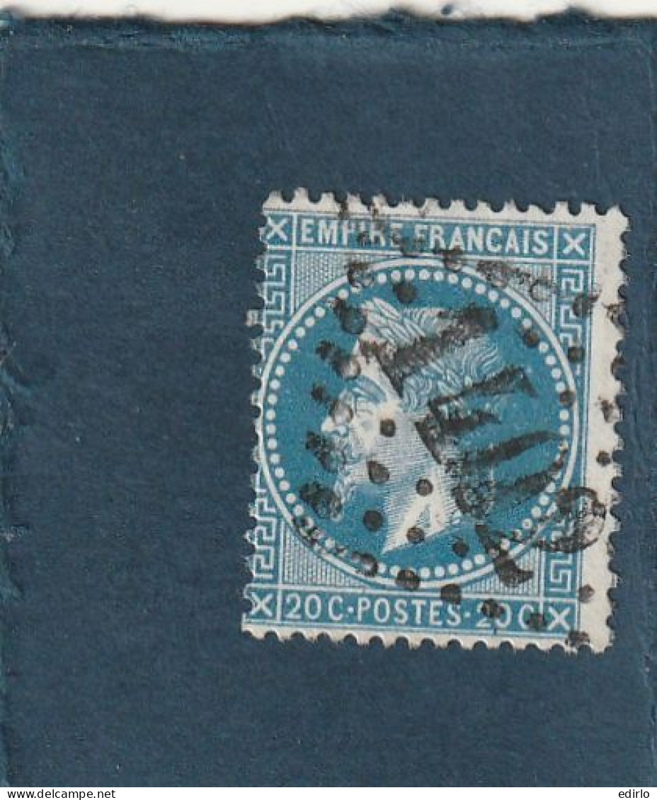 ///   FRANCE /// N° 29 Bleu 20cts  Bleu Lauré  Obl 1402 Epinal Vosges - 1863-1870 Napoleon III With Laurels