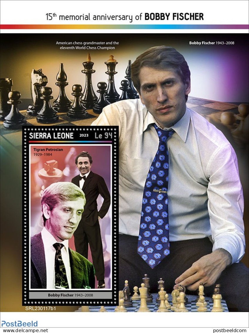 Sierra Leone 2023 Bobby Fischer, Mint NH, Sport - Chess - Schaken