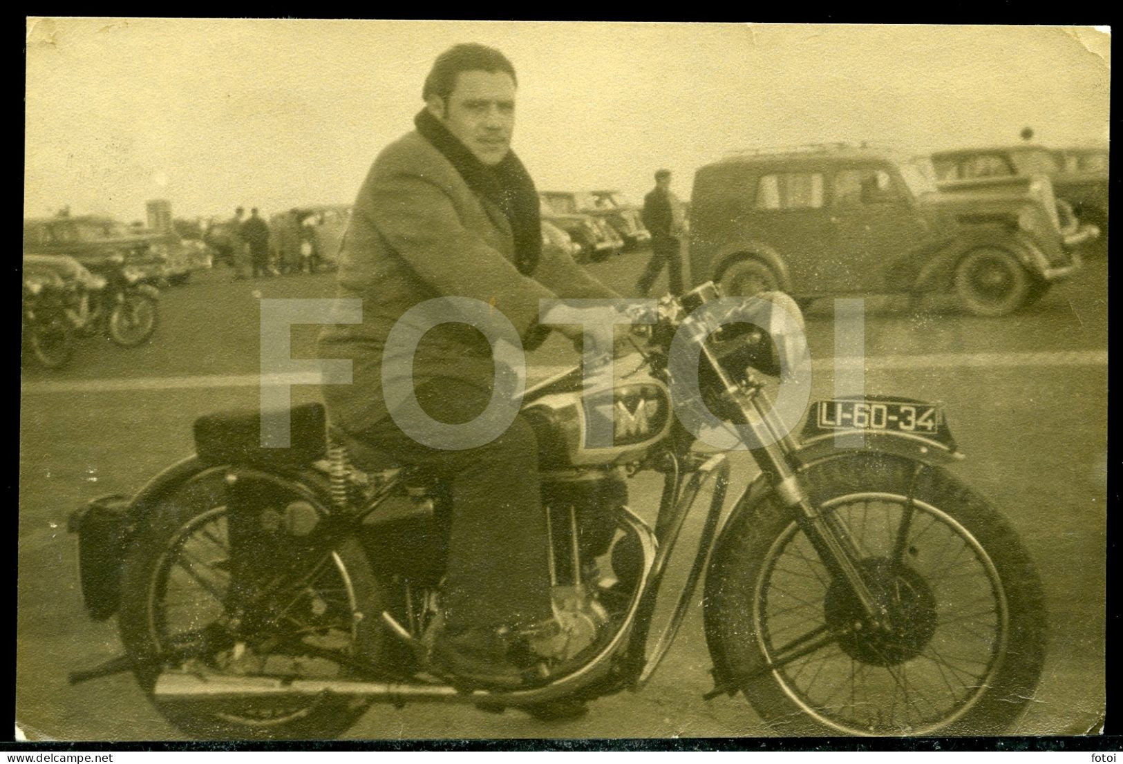 50s ORIGINAL AMATEUR PHOTO FOTO MATCHLESS MOTORCYCLE MOTO MOTA PORTUGAL AT150 - Ciclismo