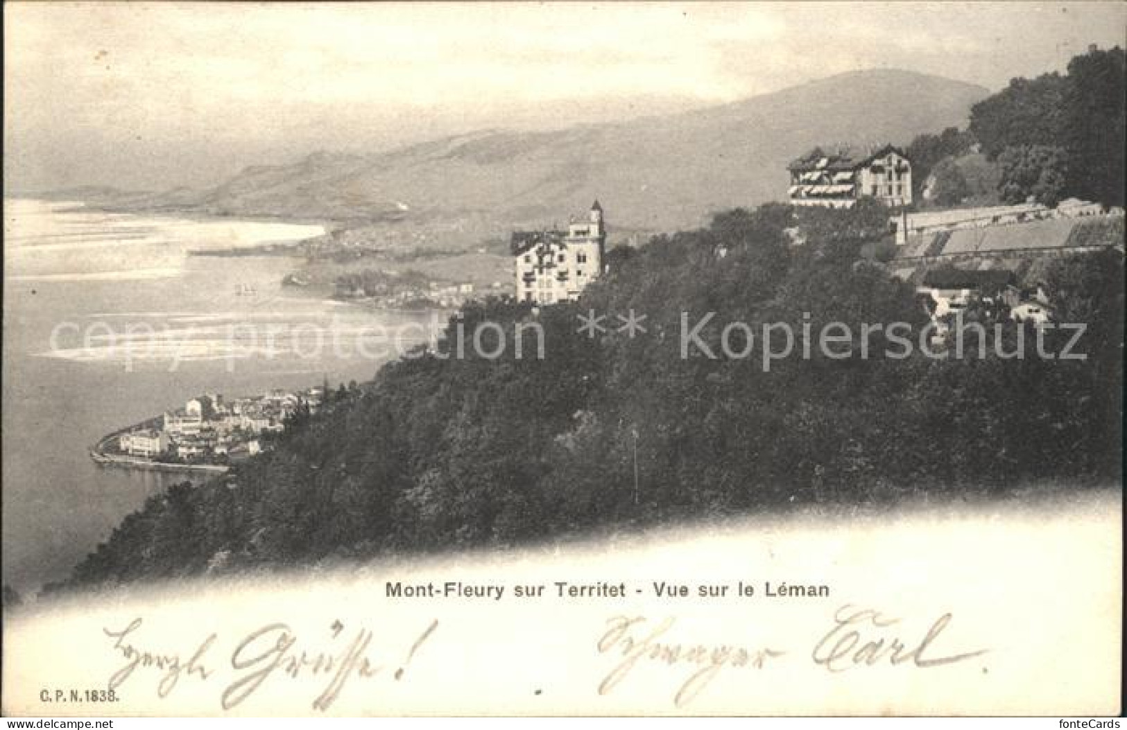 11902369 Montreux VD Mont-Fleuri Sur Territet Leman Montreux VD - Other & Unclassified