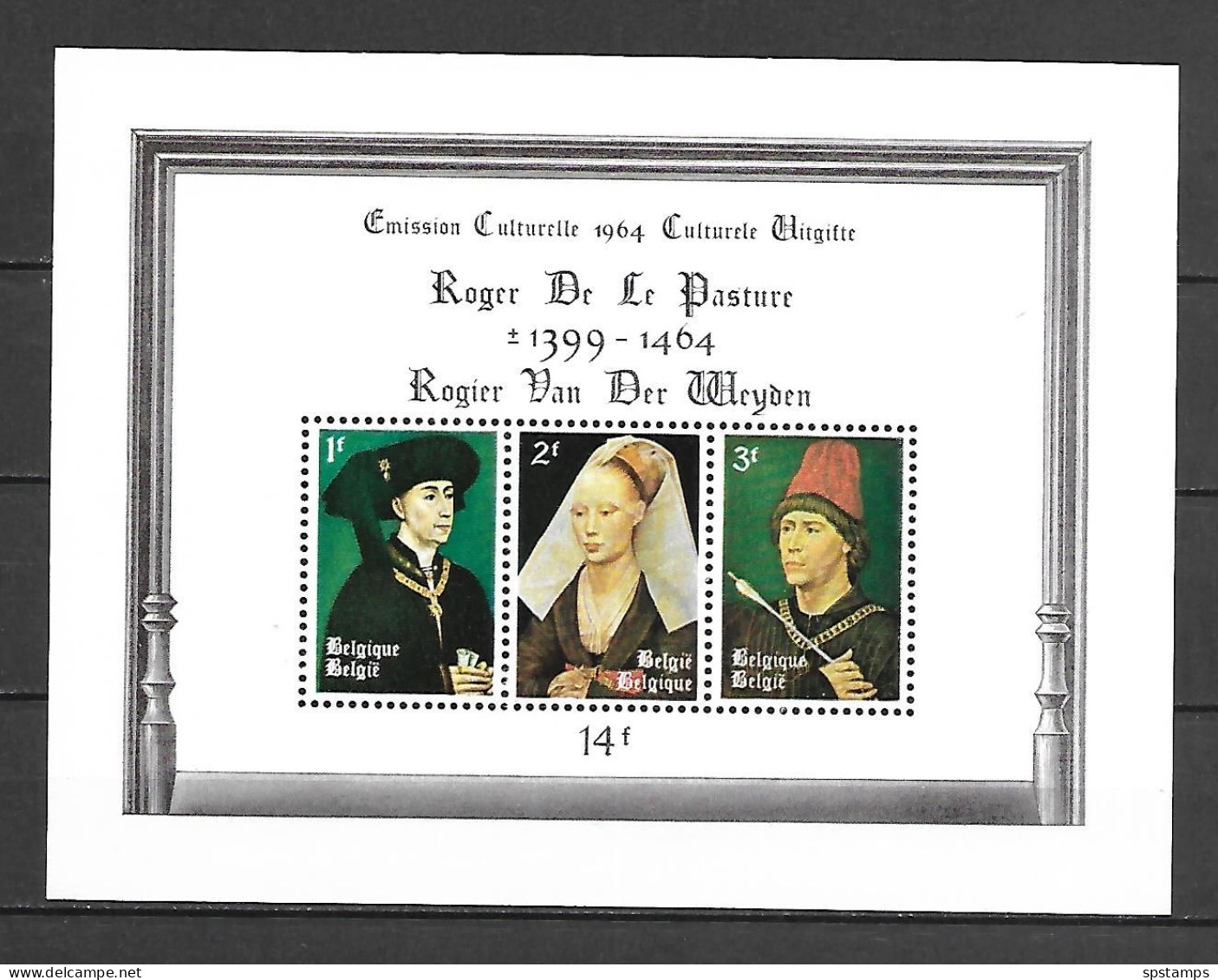 Belgium 1964 Art - Paintings - Culture MS MNH - Neufs