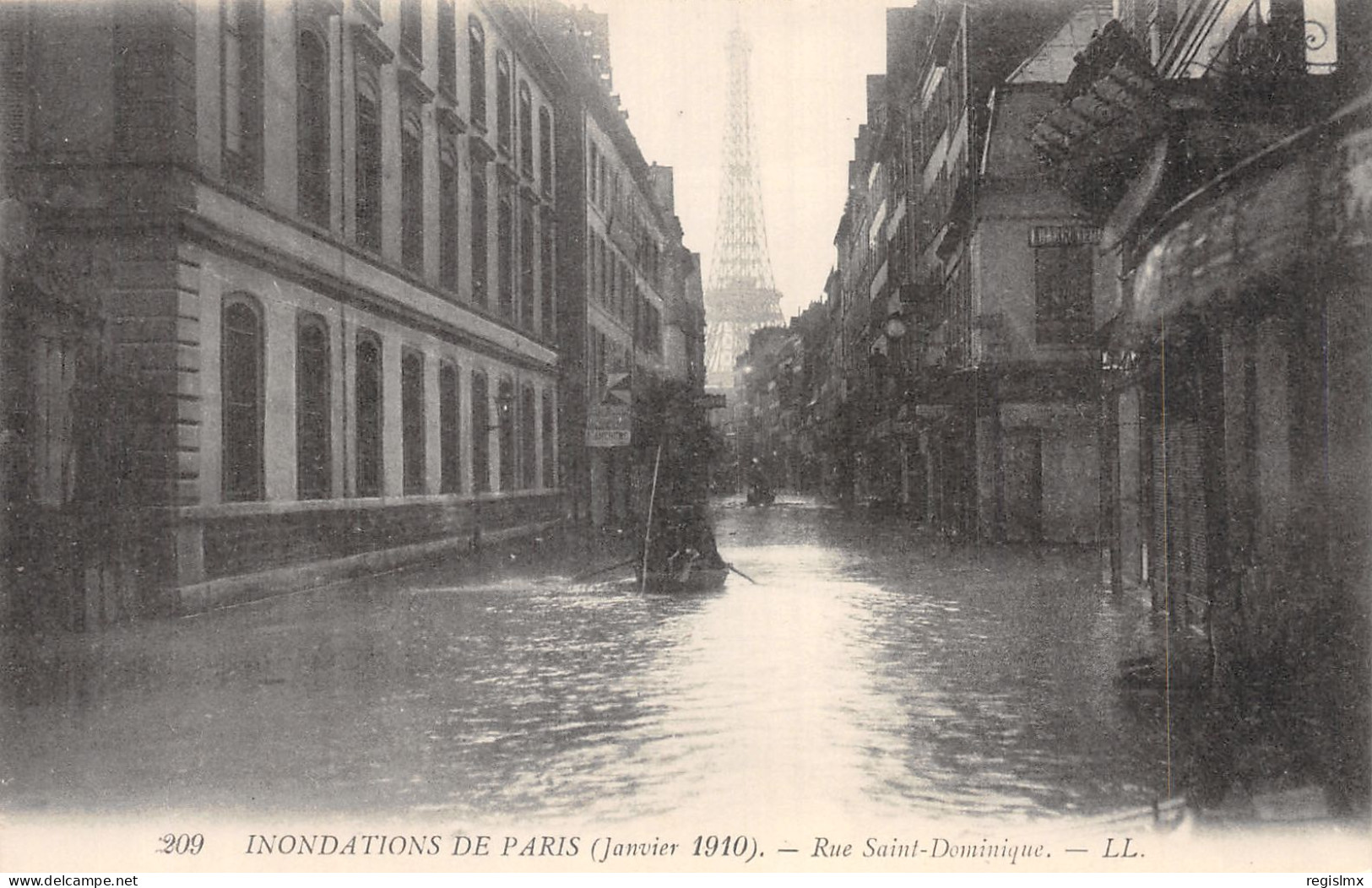 75-PARIS INONDE RUE SAINT DOMINIQUE-N°T2253-A/0305 - Paris Flood, 1910