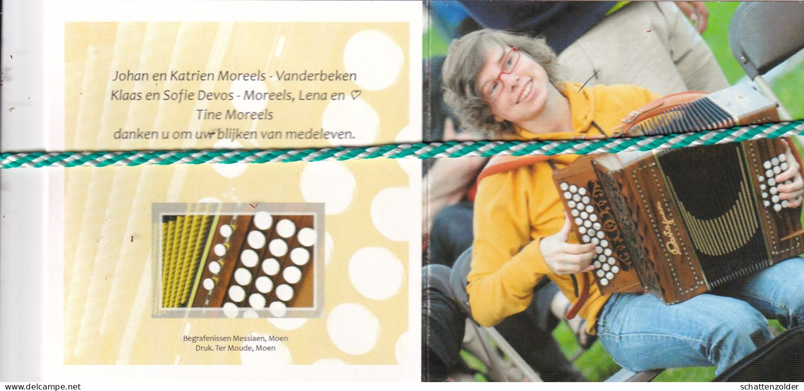 Eline Moreels-Vanderbeken, Kortrijk 1987, 2012. Foto Accordeon - Todesanzeige
