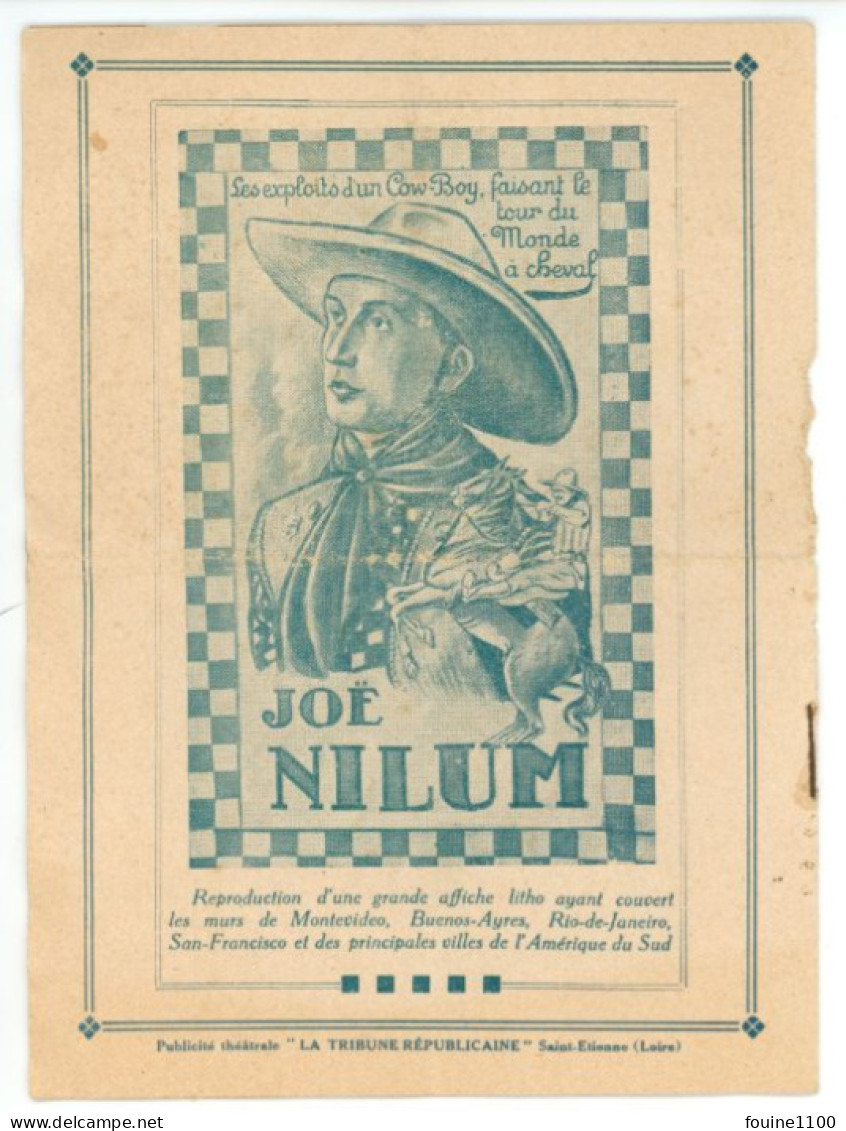 Fascicule Joë Nilum ( CIRQUE Circus ) L'insaisissable Cow-Boy , Publicité Théâtrale, Tour Du Monde à Cheval - Zonder Classificatie