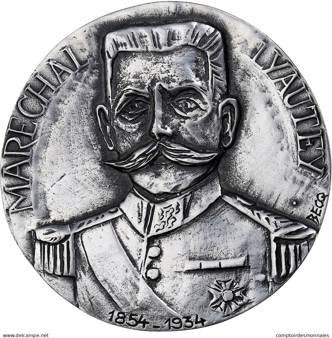 France, Médaille, Cinquantenaire De La Mort Du Maréchal Lyautey, 1984, Bronze - Other & Unclassified