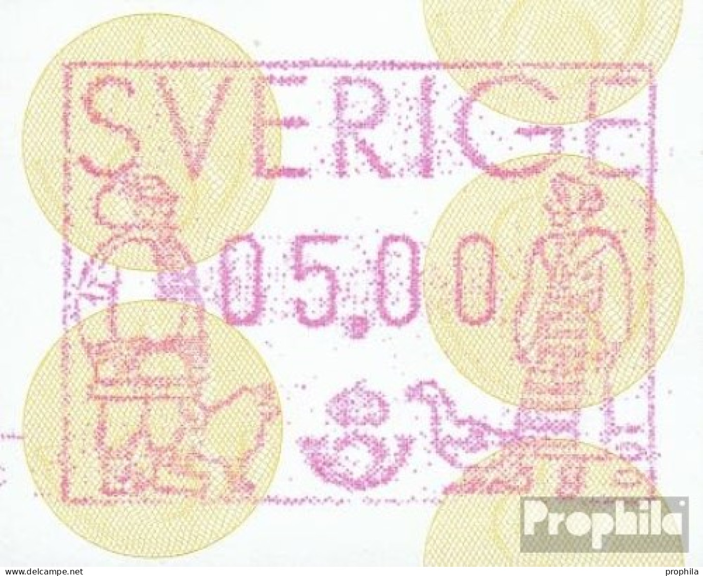 Schweden ATM1, 5.00 Nominale Postfrisch 1991 Automatenmarke - Machine Labels [ATM]