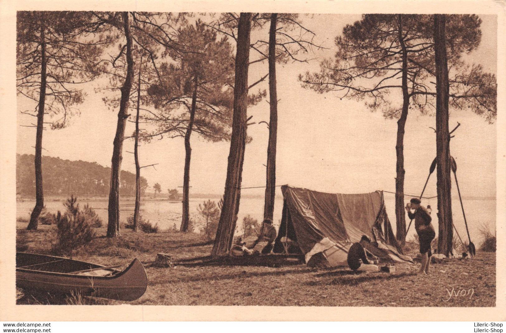 [40]  LES LANDES DE GASCOGNE Une Partie De Camping Sur Les Bords De L'Etang D'Aureilhan Cpa ±1930 ♥♥♥ - Sonstige & Ohne Zuordnung