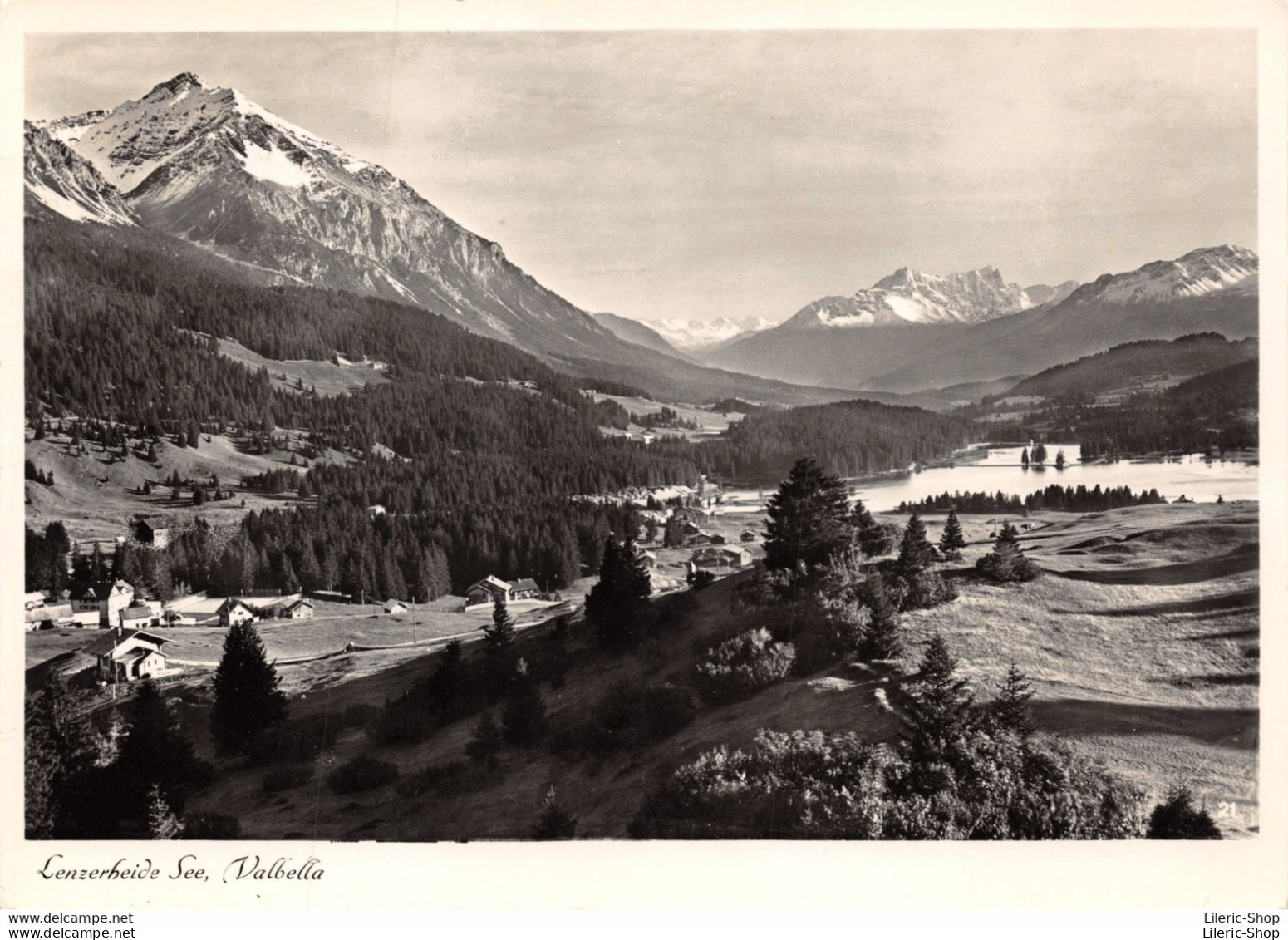 Suisse > GR Grisons, Lenzerheide-See, Valbella - Cachet G. DAHMEN Confiserie-Tea Room "Rätia" Cpsm GF 1961 ♥♥♥ - Lantsch/Lenz