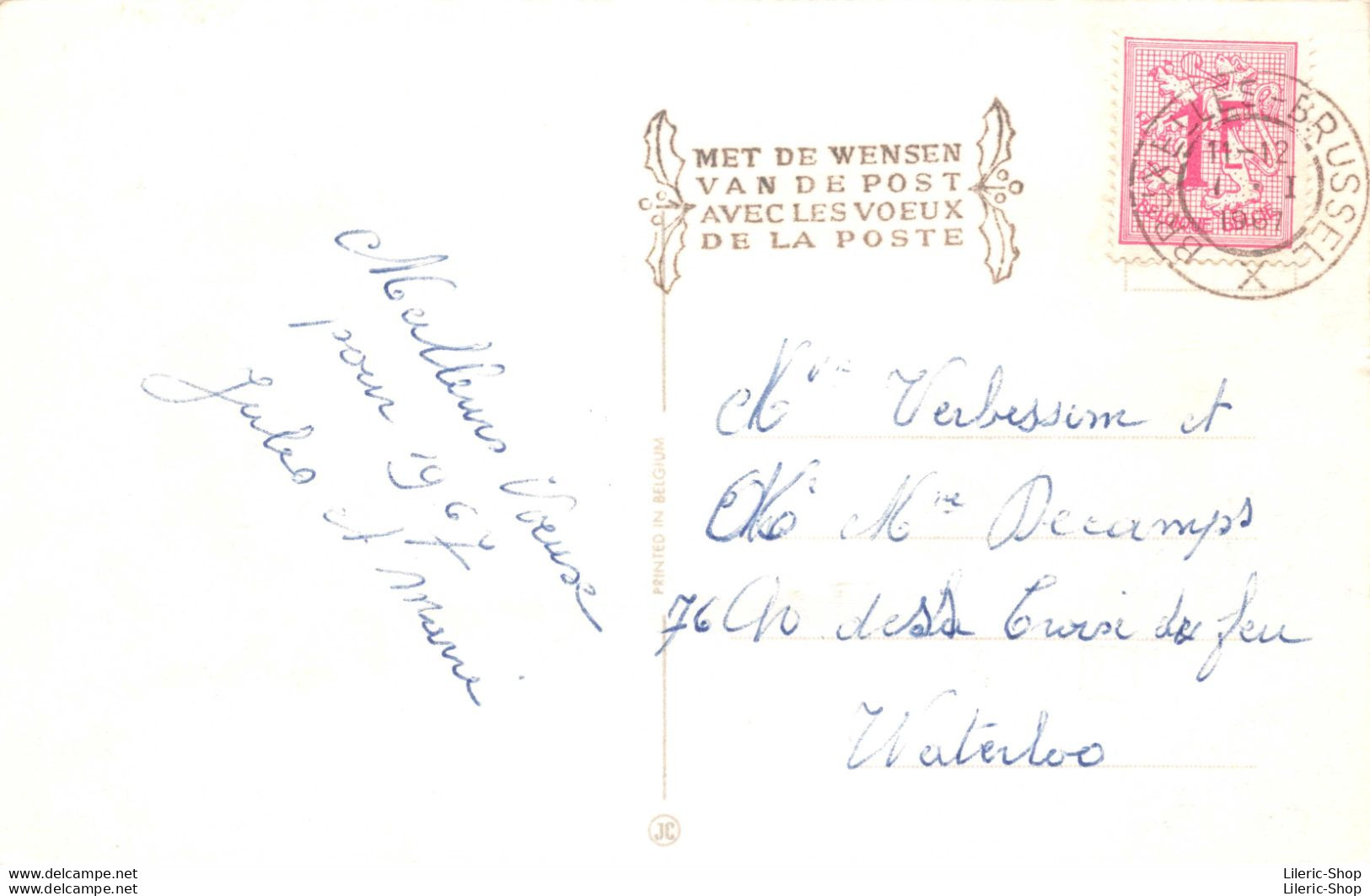 Lot de 4 cartes postales belges de "Bonne année" cpsm 1962 à 1967 ♦♦♦
