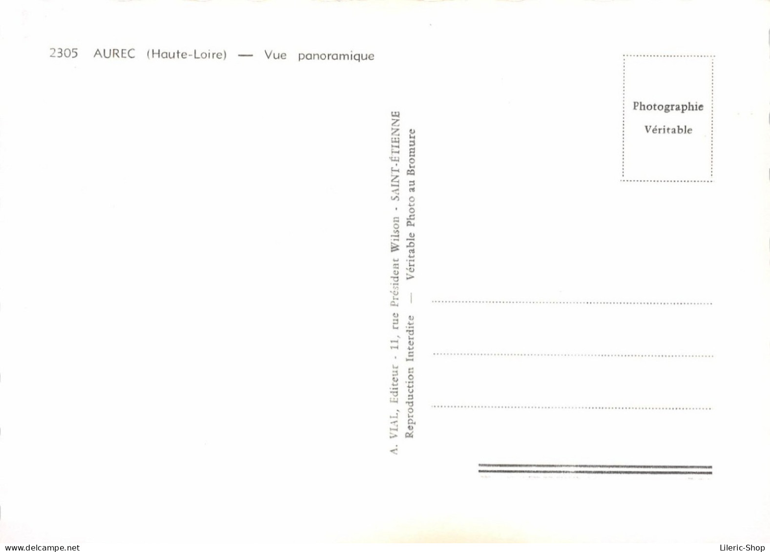[43] AUREC-SUR-LOIRE - VUE PANORAMIQUE - ÉDIT. VIAL N°2305 CPSM±1960 - Other & Unclassified