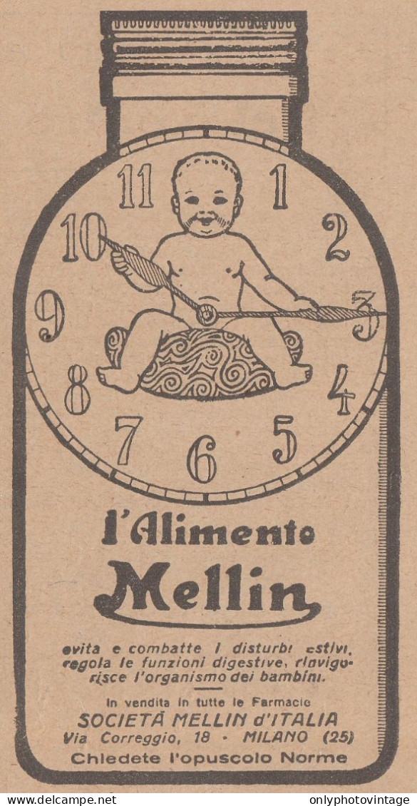 Alimento MELLIN - 1926 Pubblicità Epoca - Vintage Advertising - Publicités