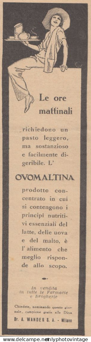 OVOMALTINA - Le Ore Mattinali - 1931 Pubblicità - Vintage Advertising - Reclame