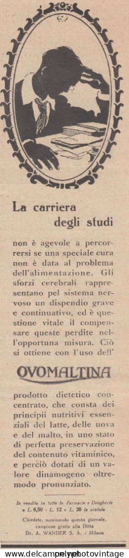 OVOMALTINA - Figura Studente - 1930 Pubblicità Epoca - Vintage Advertising - Publicités