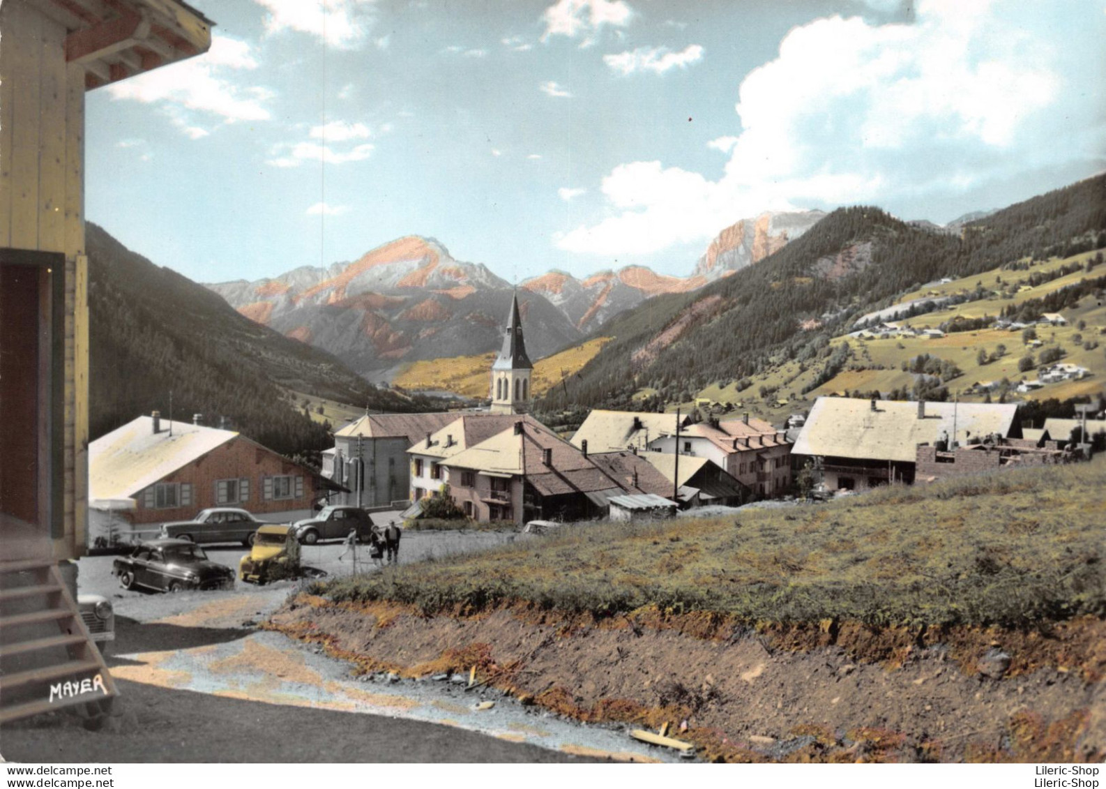 [74] CHATEL - Vue Sur Le Centre Du Bourg  Automobiles CITROEN 2cv, RENAULT Dauphine Cpsm ± 1960 ♥♥♥ - Châtel