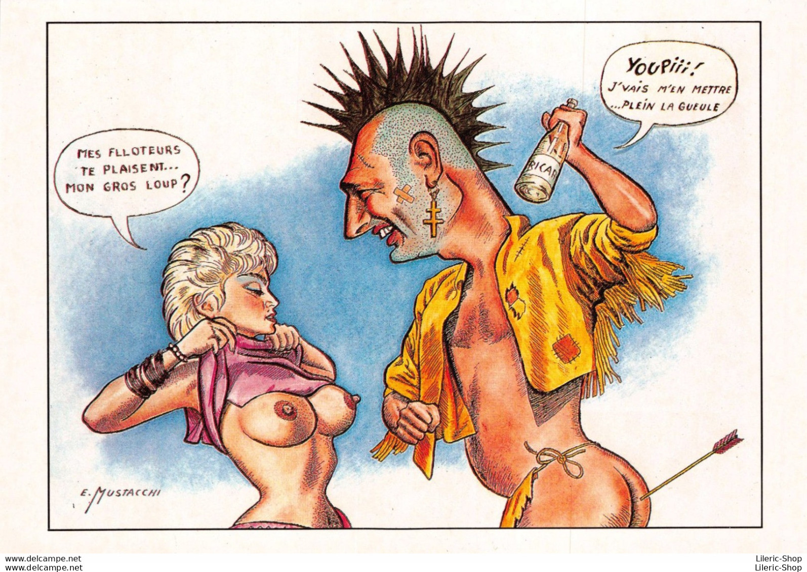 Illustrateur MUSTACCHI Emile Humour - MADONNA Montrant Ses Seins à Jacques CHIRAC ♥♥♥ - Sátiras